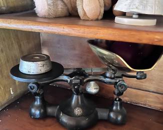 Antique cast iron balance scale