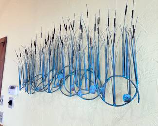 MCM BRONZE & COPPER CATTAIL SCULPTURE - MAX HOWARD POSSIBLE
