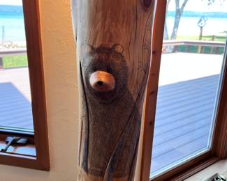 3D BEAR CARVED LOG LAMP