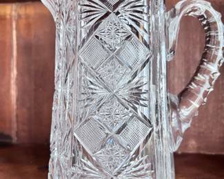 AMERICAN BRILLIANT CUT GLASS PITCHER