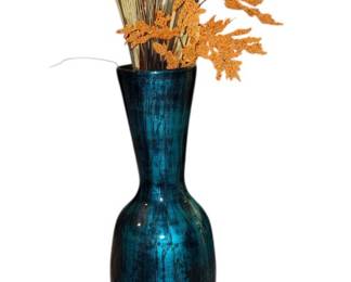 Blue Spun Bamboo Vase