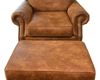 Mayo Leather Chair Ottoman