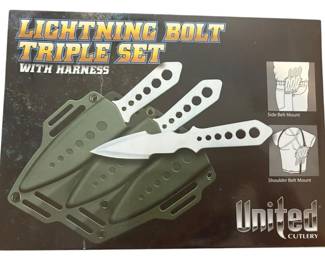 Lightning Bolt Throwing Knife 3 Pack