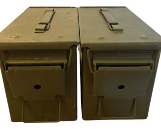 Two M2A1 .50 Caliber Ammo Cans