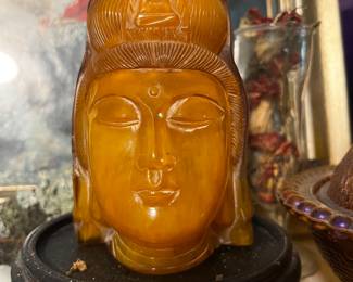 Antique Baltic Amber Buddha