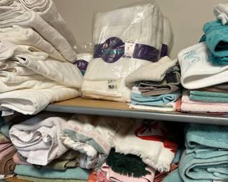 New never used towels and sheets.