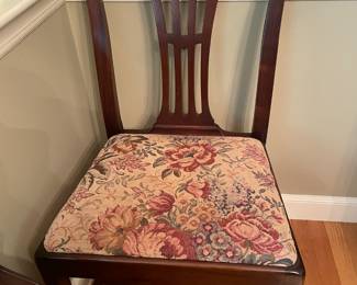 6 chairs available. One is captain’s chair