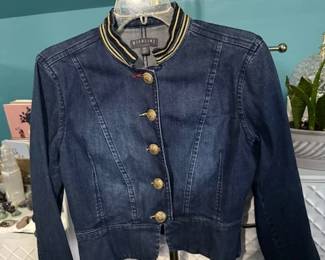 Denim Jacket with Gold Buttons