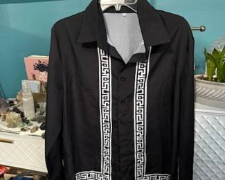 Black White Patterned Shirt