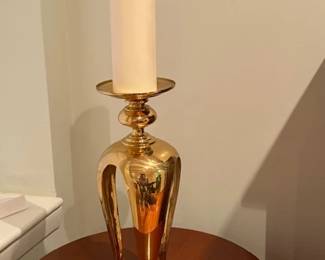 Large Brass Candle Holder