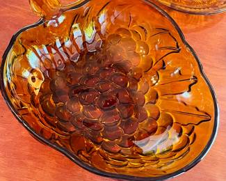 Indiana Company Amber Grape Glass Bowl