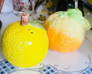 Vintage Citrus Salt & Pepper Shakers