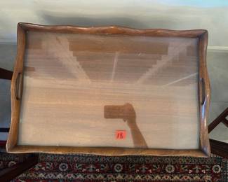 GLASS TOP TRAY TABLE