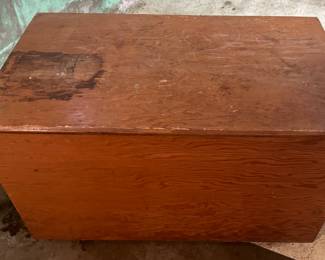 Handmade Wooden Chest/ Trunk on Wheels
