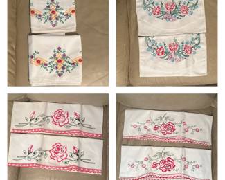 Hand Embroidered Pillow Cases
