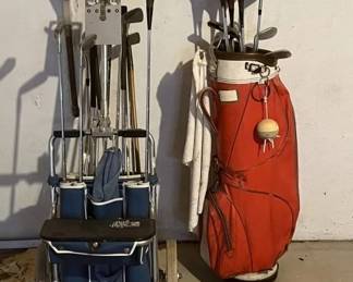Vintage Golf Club Set With Park Ridge Caddy
