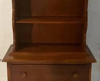 Walnut Plate Hutch with Drawers and Shelves