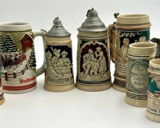 Collection of German Beer Steins