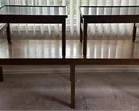 Mid-Century Walnut Table Set with Benches