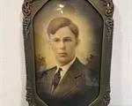Antique Convex Bubble Glass Portrait Frame