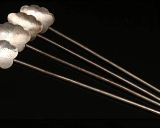 Mexican Silver Iced Tea Spoons (4), 18.71g