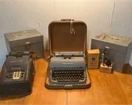Remington Typewriter, Adding Machine, and Supplies