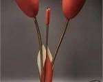 Vintage Laurel Cattail Mid-Century Table Lamp