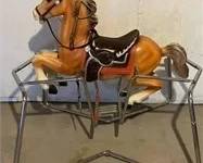 1960s Blazon Rocking Horse on Metal Frame