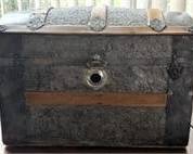 Antique Metal & Wooden Trunk