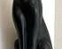 24-Inch Black Chalkware Cat Statue