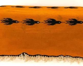 Vintage Mexican Wool Thunderbird Blanket