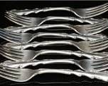 International Silver Angelique Forks (8), 416.28g