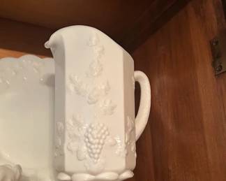 Westmorland Paneled Grape Milk Glass