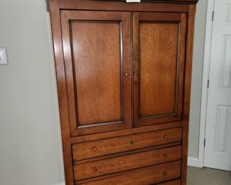 Cherry armoire/TV cabinet. Made by Grange Louis Philippe. $75.00 (on 2nd floor of home). Interior next picture.