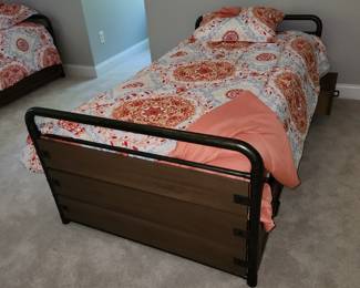 MAY BE available for sale. Supposed buyer has not yet responded. Pottery Barn single bed with storage drawers below. VERY good condition. Only 1 bed.