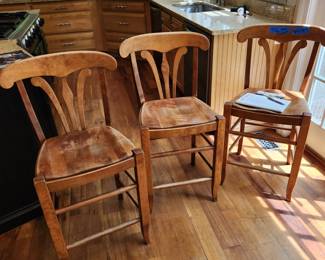 4 of these KITCHEN ISLAND/COUNTER height chairs. We have 4/FOUR of these. $40.00 for all. NOTE: these are NOT for a table