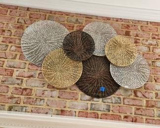 Metal wall art, about 48" wide. $25.00