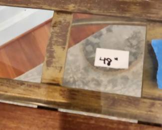 Rectangular hall table top detail