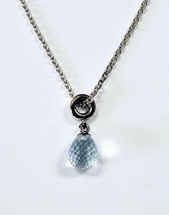Authentic Pandora .925 Sky Blue Crystal Necklace