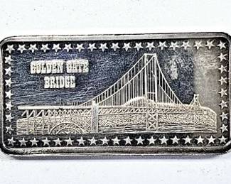 Golden Gate Bridge Hamilton Mint 1 OZ .999 Silver