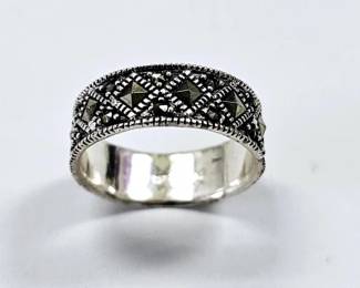 Sterling Silver Marcasite Band Ring
