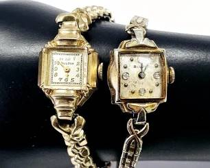 Lot of 2 Vintage Womans Bulova Watches 10K Filled
