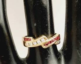 Gold Ruby and Diamond Ring