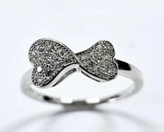 Sterling Silver CZ Heart Ring