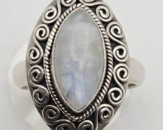 Doug Paulus Sterling Silver Moonstone Ring