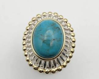 Vintage Sterling Silver Turquoise Ring
