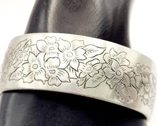 Etched Bangle Bracelet