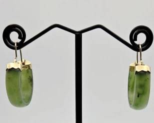 Jade Hoop Earrings