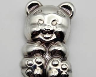 Sterling Bear Brooch