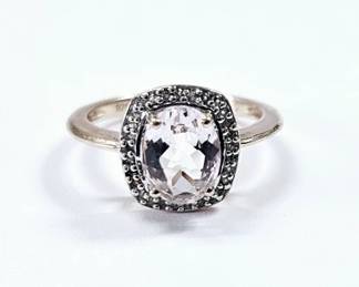 Rose Gold Over Sterling Morganite Ring